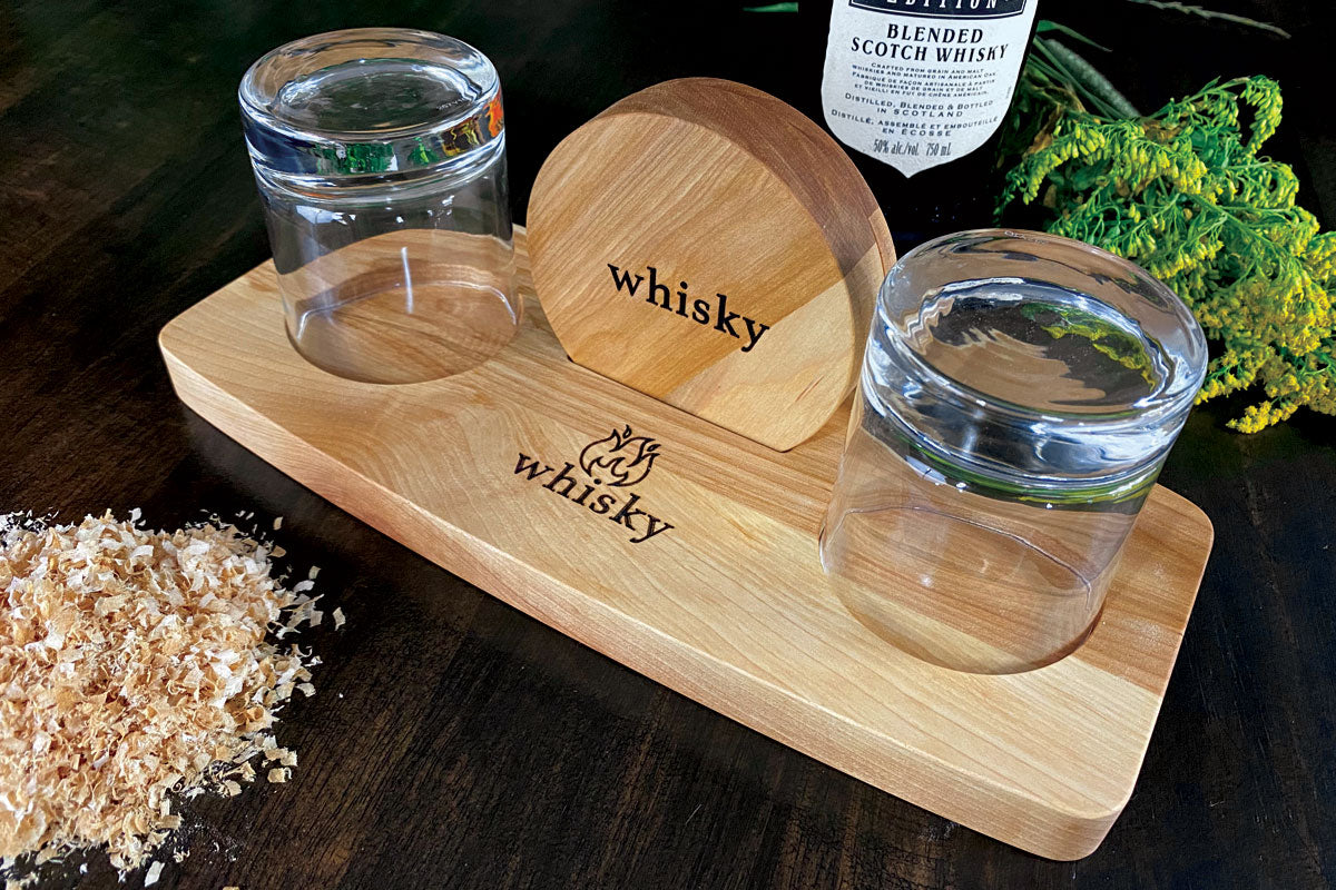 Ensemble fumoir et whisky - Le Classy