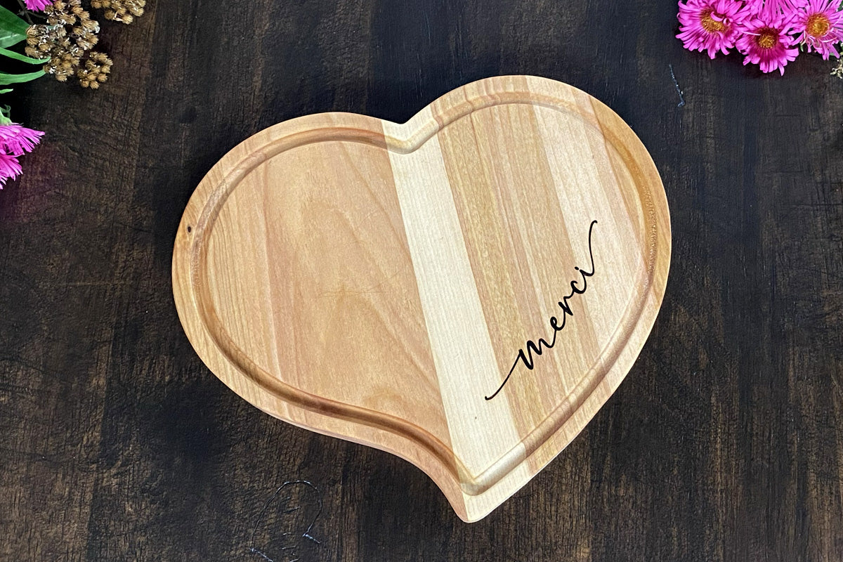 Plateau décoratif - Coeur de Rose