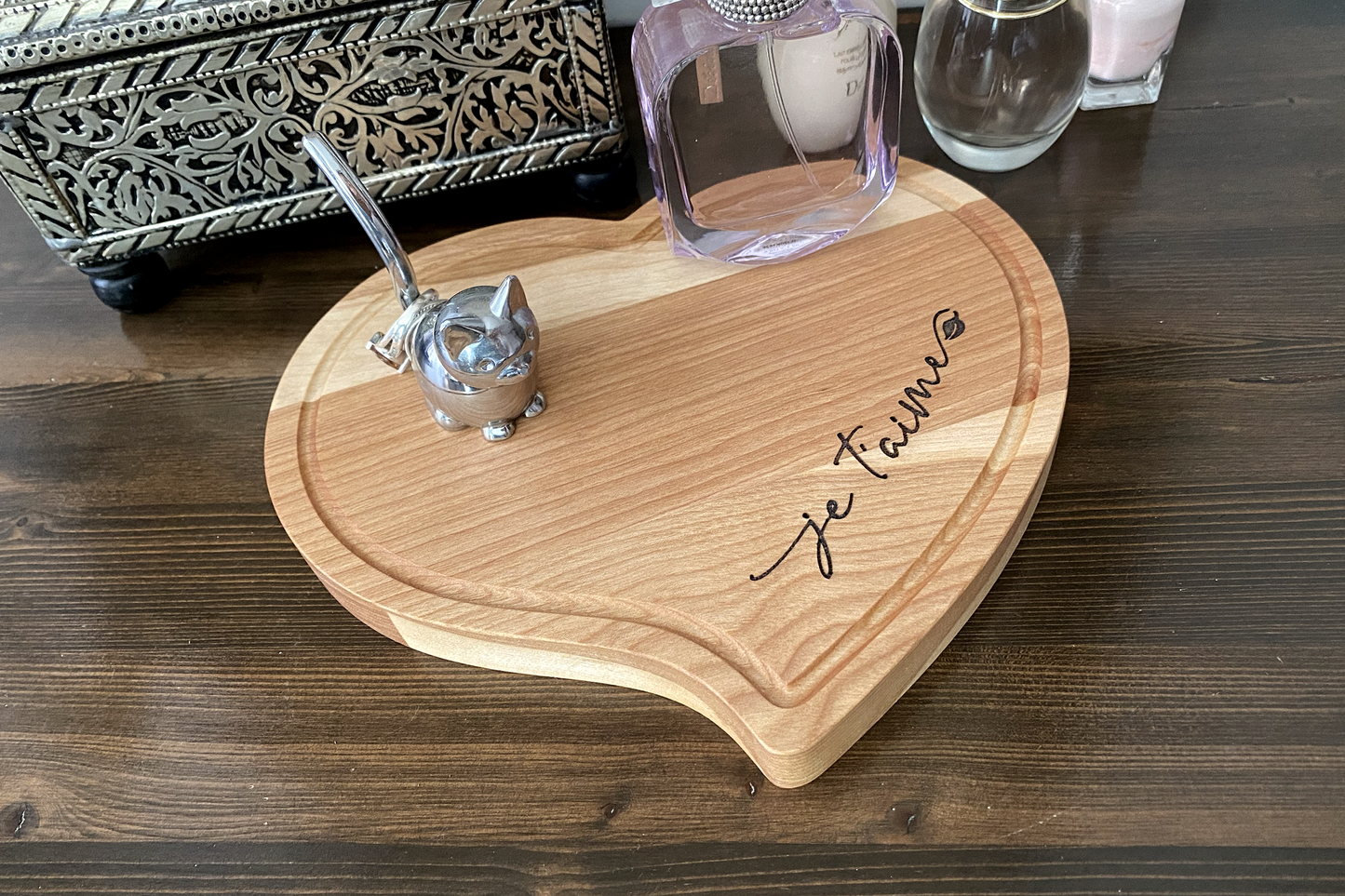 Plateau décoratif - Coeur de Rose