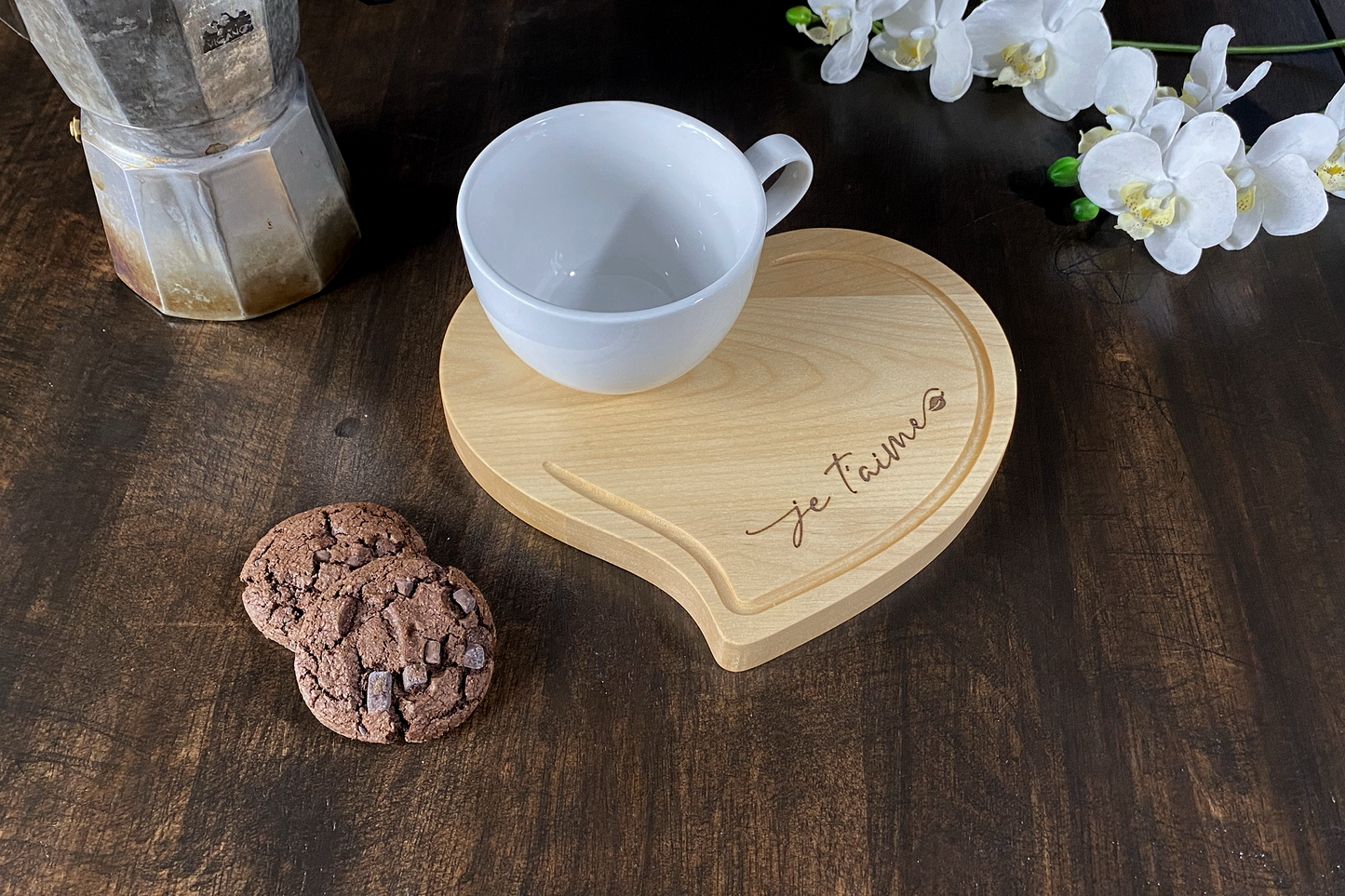 Planche de service avec tasse - La Chaleureuse