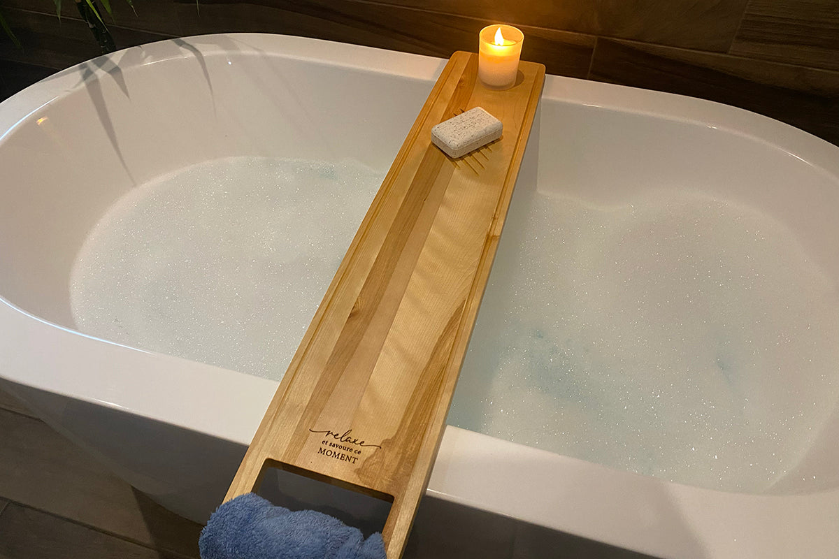 Plateau de bain en bois massif - Sérénité