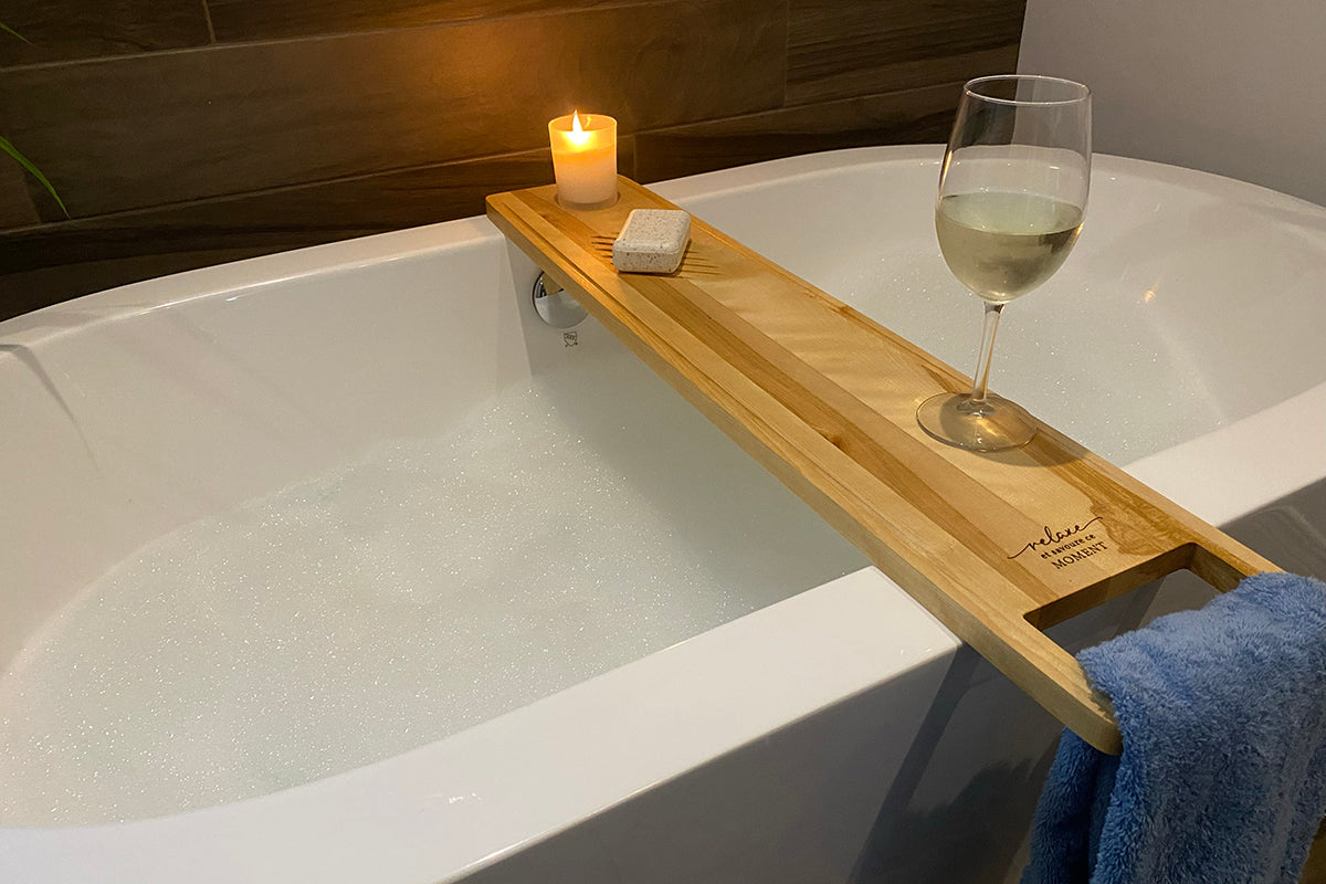 Plateau de bain en bois massif - Sérénité